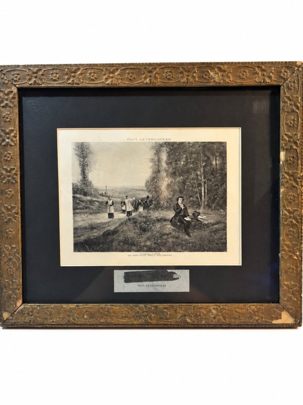 Antique 19th Century Paul Leyendecker “An Anecdote About Beethoven” Photogravure